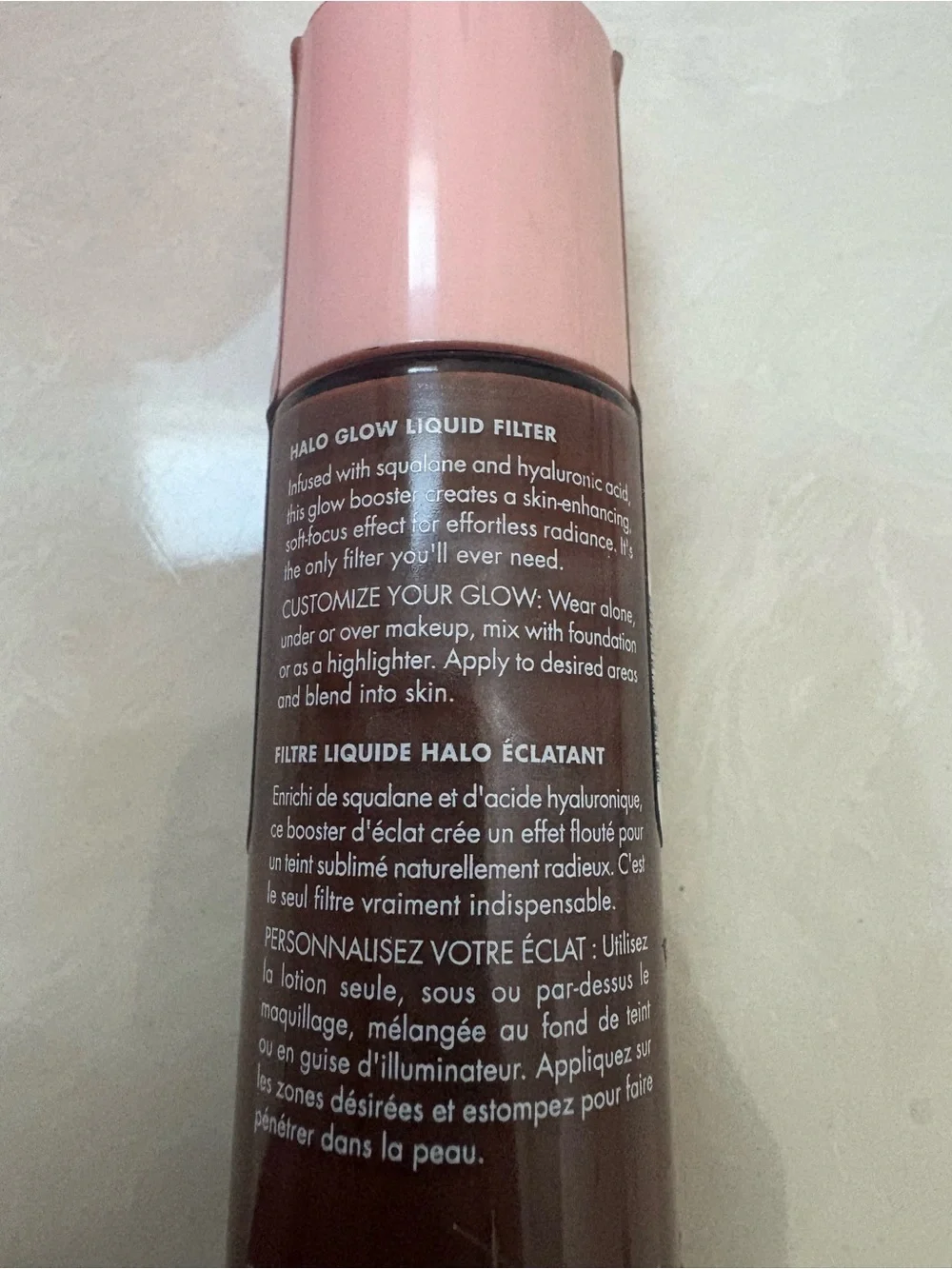 e.l.f. Halo Glow Liquid Filter — Peach Cap, Warm Brown Shade